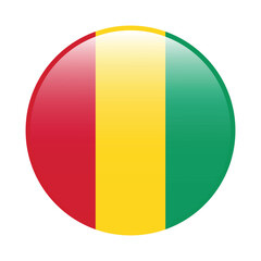 Fototapeta premium Guinea circle flag logo icon digital vector illustration