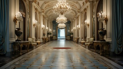 Obraz premium chandeliers corridor house
