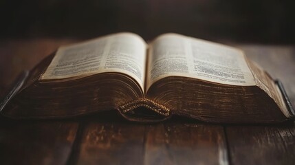 Open book, hardback books on wooden table. Back to school. Copy space