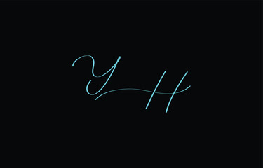 A minimal yet stylish depiction of white cursive lettering forming YH on a dark background, symbolizing elegance and simplicity.