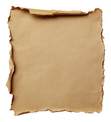 Ancient parchment with torn edges, historical document concept
