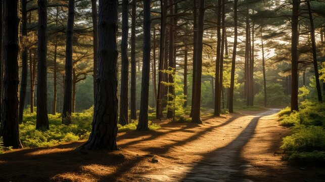 brnches pine tree in a forrest