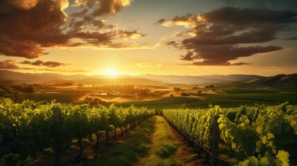 Fototapeta premium landscape vintage wine