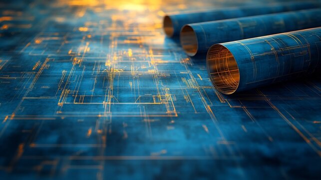 Transparent background faded architectural blueprints perfect for design or engineering presentations