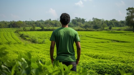Naklejka premium fashion green tshirt