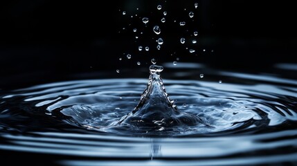 spray water drop droplet steam fog air on black background 