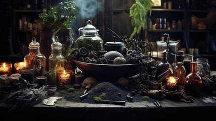 alchemy witch table
