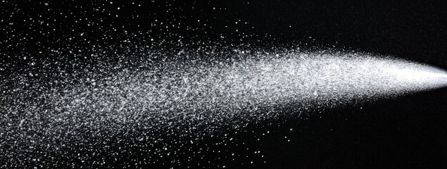 spray water drop droplet steam fog air on black background 