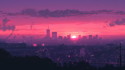 Fototapeta premium New York City skyline panorama at sunset