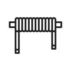 Inductor icon vector image. Suitable for mobile apps, web apps and print media.