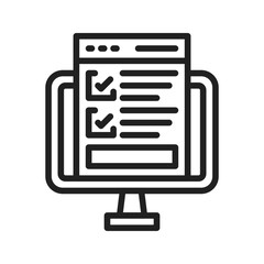 Online Exam icon vector image. Suitable for mobile apps, web apps and print media.