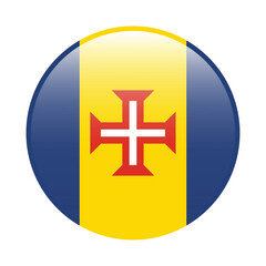Madeira flag circle icon vector illustration design