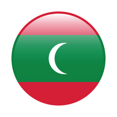 Maldives flag circle icon vector illustration design