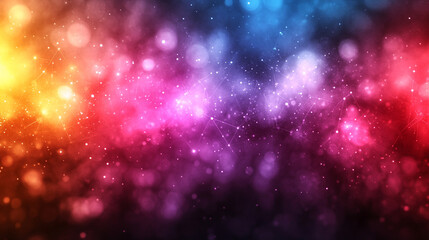 Fototapeta premium A vibrant, abstract representation of the future, showcasing a multiverse of evolving fractals, symbolizing digital technology, cybernetic advancements, and the chaos of future possibilities in a blur