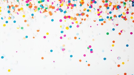 festive confetti background white