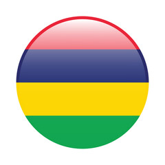 Mauritius flag circle icon vector illustration design