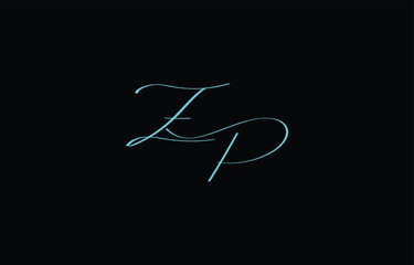 A minimal yet stylish depiction of white cursive lettering forming ZP on a dark background, symbolizing elegance and simplicity.