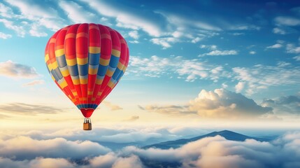 Fototapeta premium air red and blue balloons