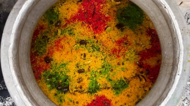 Zarda Pakistani Sweet Rice in Deg.