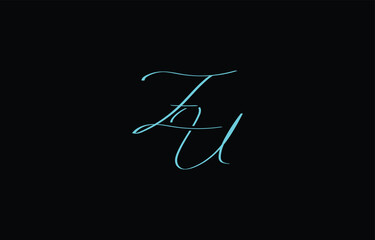 A minimal yet stylish depiction of white cursive lettering forming ZU on a dark background, symbolizing elegance and simplicity.