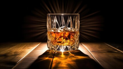 amber scotch glass
