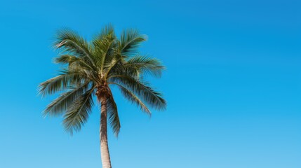 tall blue palm tree scene