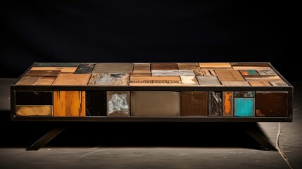 Obraz premium reclaimed furniture coffee table