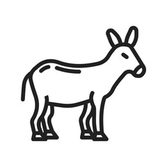 Donkey icon vector image. Suitable for mobile apps, web apps and print media.