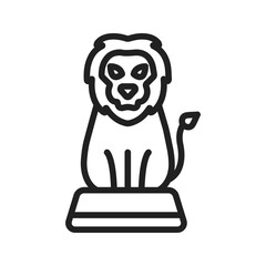 Lion Performing icon vector image. Suitable for mobile apps, web apps and print media.