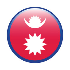 Nepal flag circle icon vector illustration