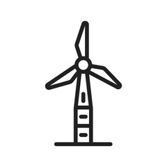 Windmill icon vector image. Suitable for mobile apps, web apps and print media.