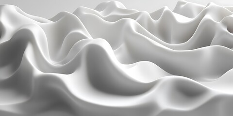 Fototapeta premium White fabric waves, abstract background, smooth texture, design element
