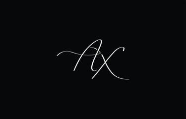 A minimal yet stylish depiction of white cursive lettering forming AX on a dark background, symbolizing elegance and simplicity.