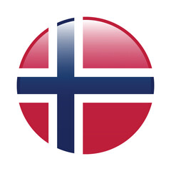 Obraz premium Norway flag circle icon vector illustration design