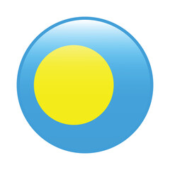 Palau flag circle icon vector illustration