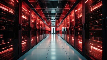 servers information technology red