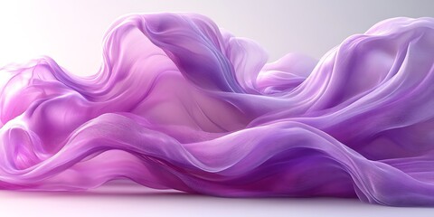 Obraz premium Purple silk fabric flowing, studio shot, soft background, elegant design