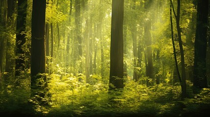 Obraz premium sunlight green gold background