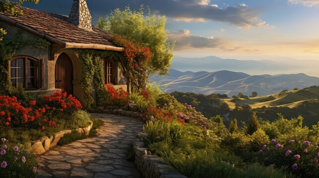 path house on hill