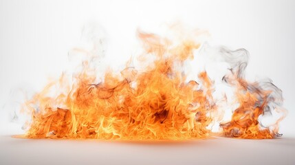 contrast fire flames white background