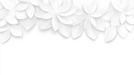 White floral abstract background with layered petals