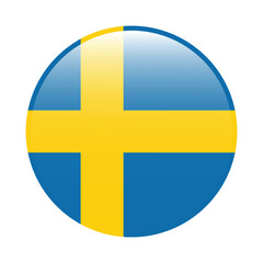 Sweden flag circle icon vector illustration