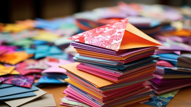colorful papers on a table