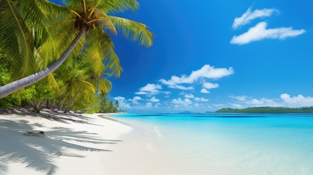 serene palm tree beach