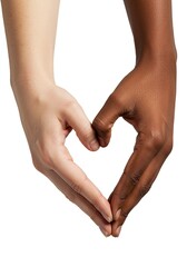 Diverse Hands Forming Heart Shape - Unity and Love