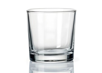 Empty glass isolated on a white background. front view