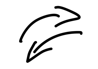 hand drawn vector abstract arrows