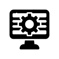 gear icon on metal internet button