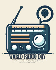 World Radio Day Music Day Social Media Post Banner Template