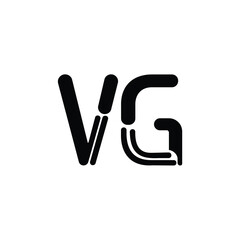 VG monogram logo design letter text name symbol monochrome logotype alphabet character simple logo